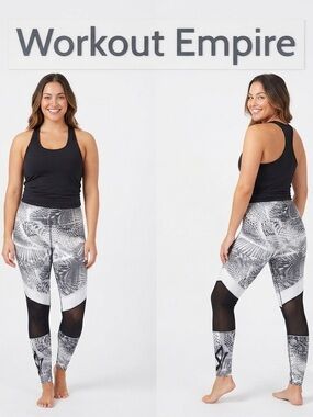 Workout Empire Arctic Snow Mesh Leggings Medium